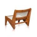 Lounge Chair Zet In Teak With Rattan Back And Seat - Natural Colour