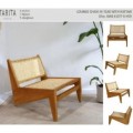 Lounge Chair Zet In Teak With Rattan Back And Seat - Natural Colour