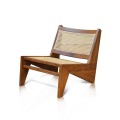 Lounge Chair Zet In Teak With Rattan Back And Seat - Natural Colour