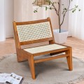 Lounge Chair Zet In Teak With Rattan Back And Seat - Natural Colour