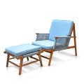 Low Arm Chair With Loom Teak With Chusion