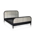 Luna Rattan Bed In Teak Singapore Queen Ms 153 X 193 - Black icon