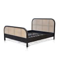 Luna Rattan Bed In Teak Singapore Queen Ms 153 X 193 - Black icon