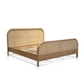 Luna Rattan Bed In Teak With Rattan Weaving Auk Mattress Size 183x205 icon