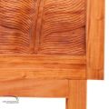 Mahogany headboard plain legs detail