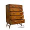 Mid-Century Tango 5 - Teak Solid Wood Dresser all drawers pulled out