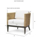 Mufti Riviera Chair With Natural Rope + Cushion