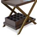 Mufti Trolley With Brass + Tray In Teak 