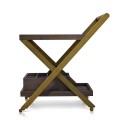 Mufti Trolley With Brass + Tray In Teak 