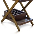 Mufti Trolley With Brass + Tray In Teak 