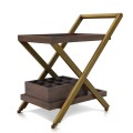 Mufti Trolley With Brass + Tray In Teak 