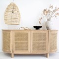 Naumi Sideboard In Teak With Rattan 200 Cm