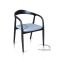 Neva round chair black left and right armrest detail
