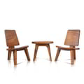 Patio Chair Set Organic Wood icon