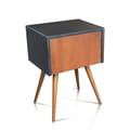 Portobello Bedside In Black Leather icon