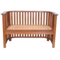 Radar Bench With Rattan Seat