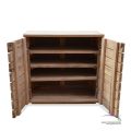 Raintree wood shoe storage cabinet 2 slats doors opened icon