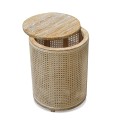 Rattan And Teak Table Box White Wash