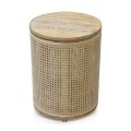 Rattan And Teak Table Box White Wash