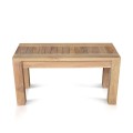 Rectangular Table Teak With Slat Top 86 X 36 Cm