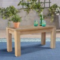 Rectangular Table Teak With Slat Top 86 X 36 Cm