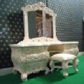 Rococo Dresser (real Brown Leather Macth The Wood)