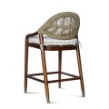 Rope And Brass Bar Stool