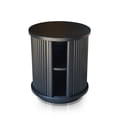 Round Bedside With Sliding Door - Black icon