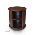 Round Bedside With Sliding Door - Dark Brown C icon