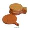 Round cutting board set of 6 teak wood