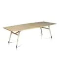 Rounded rectangular teak dining table top leaf detail icon