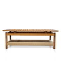 Seed Coffee Table With Shelf Woven Leather 120x60 icon