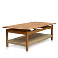 Seed Coffee Table With Shelf Woven Leather 120x60 icon