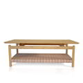 Seed Coffee Table With Shelf Woven Leather 120x60 icon