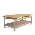 Seed Coffee Table With Shelf Woven Leather 120x60 icon