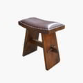 Shogun Stool With Leather icon