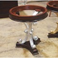 Side Table Silver Leaf With Marble Top