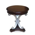 Side Table Silver Leaf With Marble Top