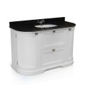 Single Vanity Parm White - Black Marble