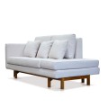 Sofa 2 Seater With Ottoman With Fabric Left Arm