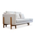 Sofa 2 Seater With Ottoman With Fabric Left Arm