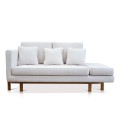 Sofa 2 Seater With Ottoman With Fabric Left Arm