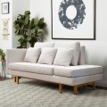 Sofa 2 Seater With Ottoman With Fabric Left Arm