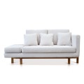 Sofa 2 Seater With Ottoman With Fabric Right Arm