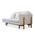 Sofa 2 Seater With Ottoman With Fabric Right Arm