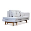 Sofa 2 Seater With Ottoman With Fabric Right Arm