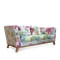 Side detail of the teak flower sofa