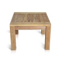 Square Table Teak With Slat Top 60 X 60 Cm