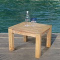 Square Table Teak With Slat Top 60 X 60 Cm