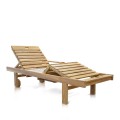 Sun Lounger New With One Armrest Left - With Wheels